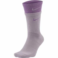 Men's Nike Everyday Plus Dri-FIT Cushioned Training Crew Socks -Outdoor Clothing Sales 4647012 Iced Lilac Violet Shoc