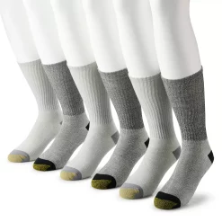 Men's GOLDTOE® 6-pack Outdoor Trail Crew Socks -Outdoor Clothing Sales 4791278 Black
