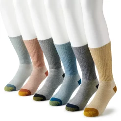 Men's GOLDTOE® 6-pack Outdoor Trail Crew Socks -Outdoor Clothing Sales 4791278 Rust
