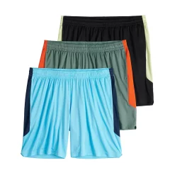 Big & Tall Tek Gear® 3-Pack Dry Tek Shorts -Outdoor Clothing Sales 4808590 Blue Pine Black
