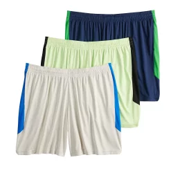 Big & Tall Tek Gear® 3-Pack Dry Tek Shorts -Outdoor Clothing Sales 4808590 Green Navy Sahara Wind