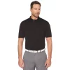 Men's Grand Slam Off Course Regular-Fit Textured Pocket Golf Polo -Outdoor Clothing Sales 4838738 Caviar