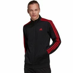 Men's adidas Tricot Track Jacket -Outdoor Clothing Sales 4882684 Black Scarlet