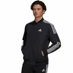 Men's adidas Bomber Wind Jacket 8 Men's adidas Bomber Wind Jacket -Outdoor Clothing Sales 4885050 Black White