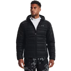 Men's Under Armour Down Hooded Jacket -Outdoor Clothing Sales 4886686 001 Black