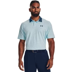 Men's Under Armour Patterned Performance Golf Polo 11 Men's Under Armour Patterned Performance Golf Polo -Outdoor Clothing Sales 4896145 Fuse Teal