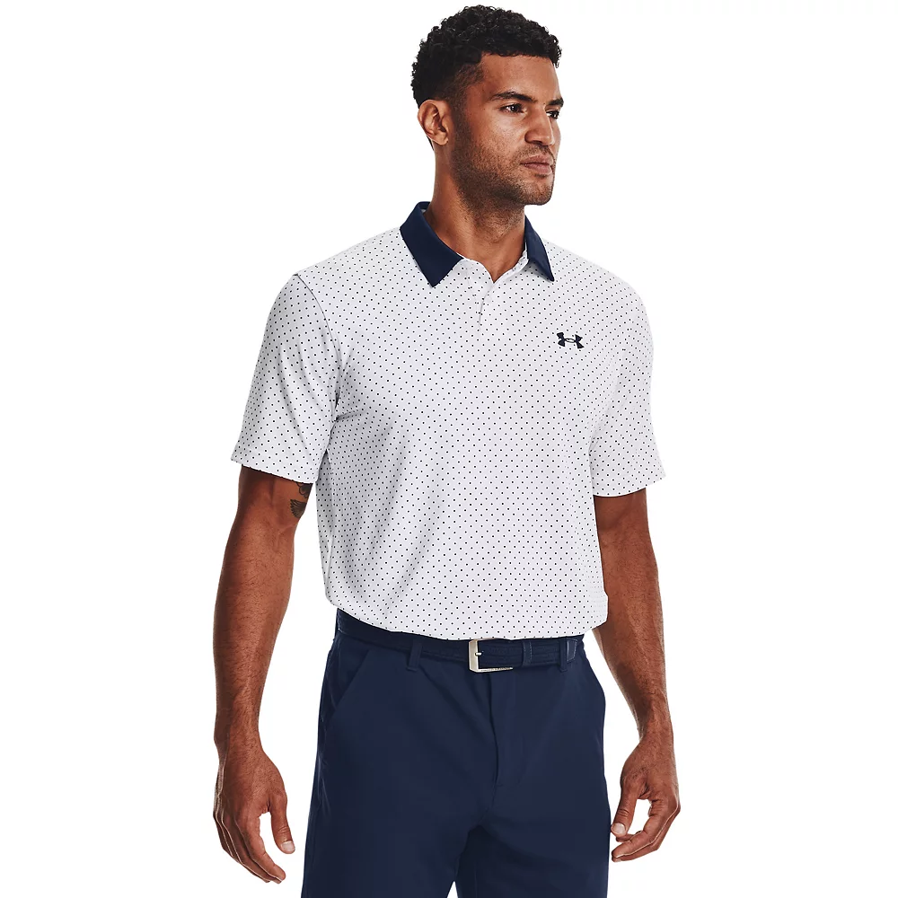 Men's Under Armour Patterned Performance Golf Polo 3 Men's Under Armour Patterned Performance Golf Polo