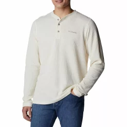 Men's Columbia Pine Peak Waffle Henley -Outdoor Clothing Sales 4898094 Chalk