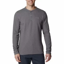 Men's Columbia Pine Peak Waffle Henley -Outdoor Clothing Sales 4898094 City Gray
