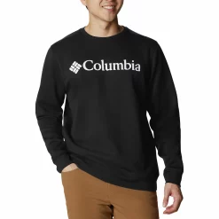 Men's Columbia Trek Fleece Crew -Outdoor Clothing Sales 4898503 Black White
