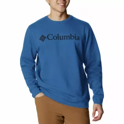 Men's Columbia Trek Fleece Crew -Outdoor Clothing Sales 4898503 Bright Indigo