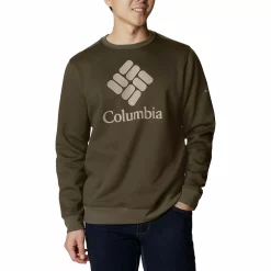 Men's Columbia Trek Fleece Crew -Outdoor Clothing Sales 4898503 Olive Green