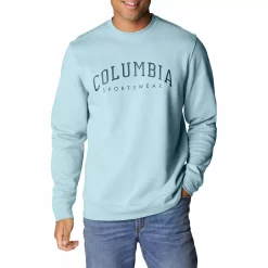 Men's Columbia Trek Fleece Crew -Outdoor Clothing Sales 4898503 Sky Blue