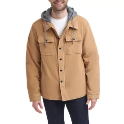 Men's Levi's® Sherpa-Lined Hoodie Shirt Jacket -Outdoor Clothing Sales 4913966 Tan