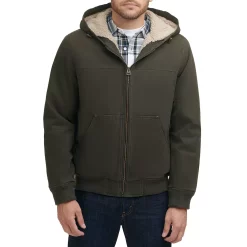 Men's Levi's Canvas Workwear Sherpa-Lined Hooded Bomber