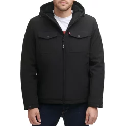 Men's Levi's® Softshell Sherpa-Lined Hooded Performance Jacket 19 Men's Levi's® Softshell Sherpa-Lined Hooded Performance Jacket -Outdoor Clothing Sales 4914295 Black