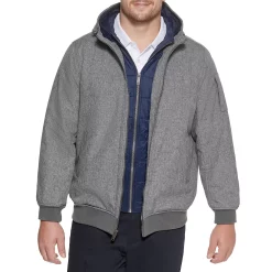 Big & Tall Dockers® Hooded Softshell Bomber Jacket with Puffer Bib -Outdoor Clothing Sales 4925373 ALT2