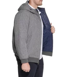 Big & Tall Dockers® Hooded Softshell Bomber Jacket with Puffer Bib -Outdoor Clothing Sales 4925373 ALT3