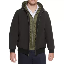 Big & Tall Dockers® Hooded Softshell Bomber Jacket with Puffer Bib