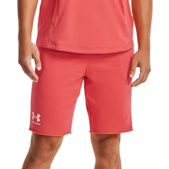 Men's Under Armour Rival French-Terry Shorts -Outdoor Clothing Sales 4931846 Venom Red