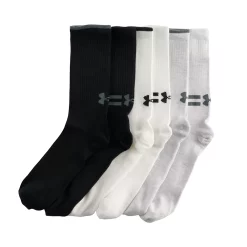 Men's Under Armour 6-pack Essential Lite Crew Socks -Outdoor Clothing Sales 4940700 ALT3