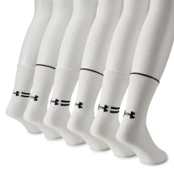 Men's Under Armour 6-pack Essential Lite Crew Socks -Outdoor Clothing Sales 4940700 White