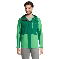 Men's Lands' End 2.5 Layer Waterproof Shell Jacket -Outdoor Clothing Sales 4940857 Emerald Gulf Green
