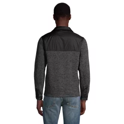 Men's Lands' End Hybrid Sweater Fleece Shirt Jacket -Outdoor Clothing Sales 4941417 ALT