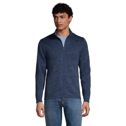 Men's Lands' End Sweater Fleece Jacket -Outdoor Clothing Sales 4941422 True Navy