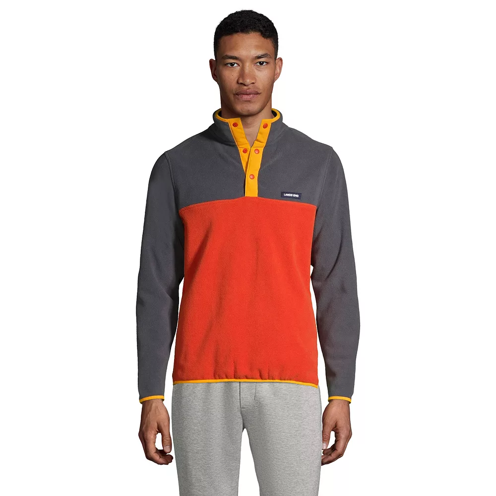Men's Lands' End Snap-Neck Fleece Pullover 9 Men's Lands' End Snap-Neck Fleece Pullover - Image 7