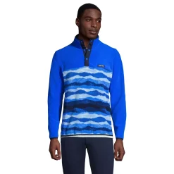 Men's Lands' End Snap-Neck Fleece Pullover 16 Men's Lands' End Snap-Neck Fleece Pullover -Outdoor Clothing Sales 4941427 Navy Ombre