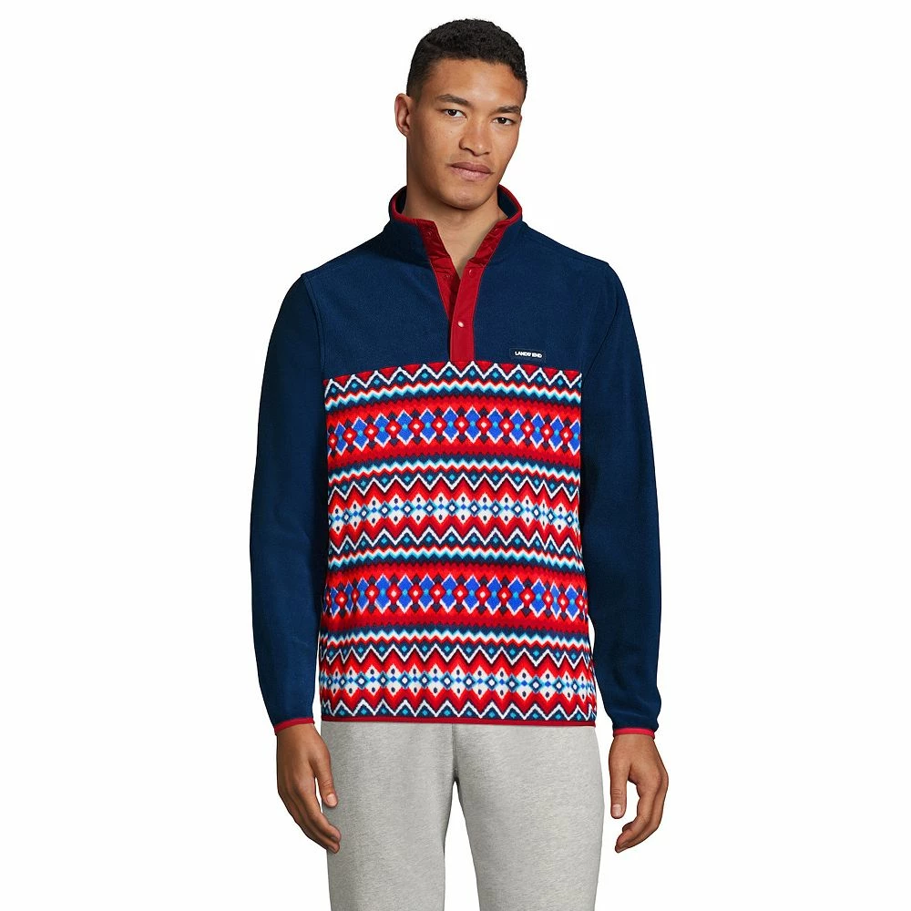 Men's Lands' End Snap-Neck Fleece Pullover 12 Men's Lands' End Snap-Neck Fleece Pullover - Image 10