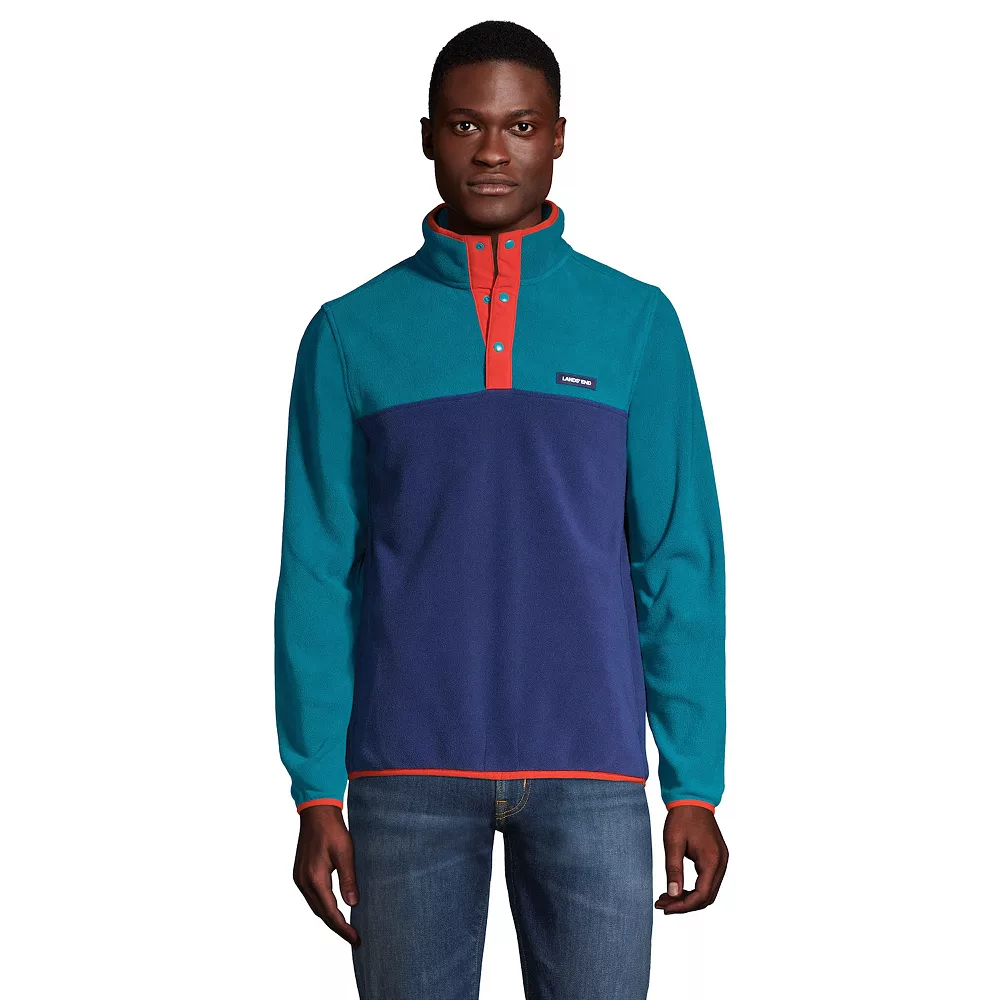 Men's Lands' End Snap-Neck Fleece Pullover 10 Men's Lands' End Snap-Neck Fleece Pullover - Image 8