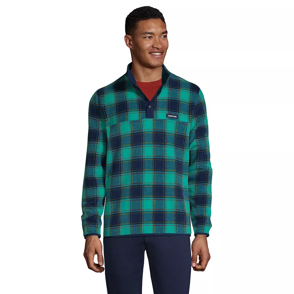 Men's Lands' End Snap-Neck Fleece Pullover 3 Men's Lands' End Snap-Neck Fleece Pullover