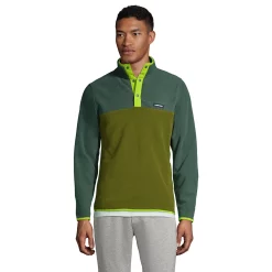 Men's Lands' End Snap-Neck Fleece Pullover 17 Men's Lands' End Snap-Neck Fleece Pullover -Outdoor Clothing Sales 4941427 Willow Green