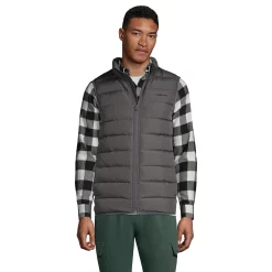 Men's Lands' End 600 Down Vest -Outdoor Clothing Sales 4941436 Charcoal