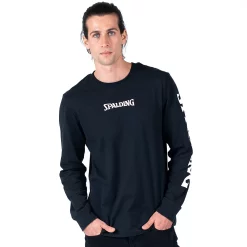 Men's Spalding Logo Tee -Outdoor Clothing Sales 4972107 Black