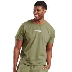 Men's Spalding Split Logo Tee -Outdoor Clothing Sales 4972108 Olivine
