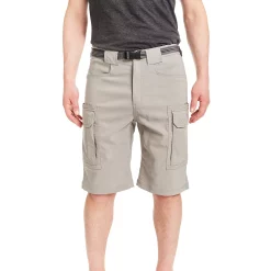 Men's Smith's Workwear Regular-Fit Stretch Performance Belted Cargo Shorts -Outdoor Clothing Sales 4982002 Dark Stone