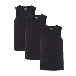Men's Smith's Workwear 3-pack Regular-Fit Quick-Dry Tanks -Outdoor Clothing Sales 4982040 Black