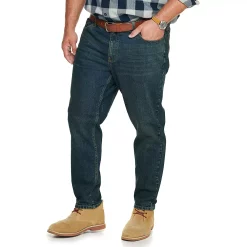 Big & Tall Sonoma Goods For Life® Regular Fit Tapered Jeans -Outdoor Clothing Sales 4999766 Dark Tint