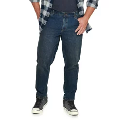 Big & Tall Sonoma Goods For Life® Regular Fit Tapered Jeans -Outdoor Clothing Sales 4999766 Dark Worn