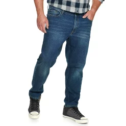 Big & Tall Sonoma Goods For Life® Regular Fit Tapered Jeans -Outdoor Clothing Sales 4999766 Indigo Stone