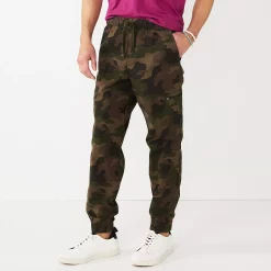 Men's Sonoma Goods For Life® Zip Cargo Jogger Pants -Outdoor Clothing Sales 5004505 Green Camo