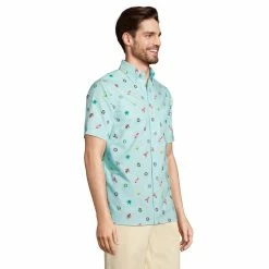Men's Lands' End Classic-Fit Sail Rigger Oxford Button-Down Shirt -Outdoor Clothing Sales 5014160 ALT2