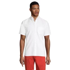 Men's Lands' End Classic-Fit Sail Rigger Oxford Button-Down Shirt -Outdoor Clothing Sales 5014160 White