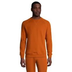 Men's Lands' End Classic-Fit French Terry Crewneck Sweatshirt -Outdoor Clothing Sales 5015811 Burnt Caramel