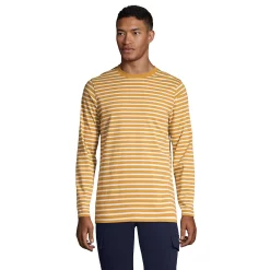 Men's Lands' End Classic-Fit Supima Tee 17 Men's Lands' End Classic-Fit Supima Tee -Outdoor Clothing Sales 5015818 Golden Brown Stripe