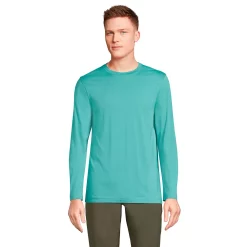 Men's Lands' End Classic-Fit Supima Tee 19 Men's Lands' End Classic-Fit Supima Tee -Outdoor Clothing Sales 5015818 Teal Shadow