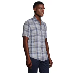 Men's Lands' End Traditional-Fit Linen Button-Down Shirt -Outdoor Clothing Sales 5015886 ALT2